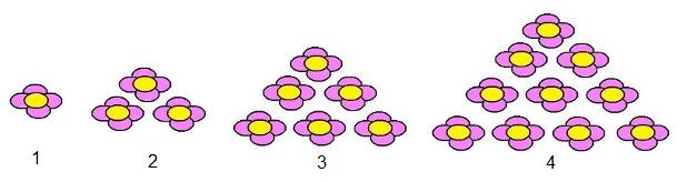 triangular flower patches