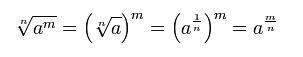 Different forms of a radicals and exponents.